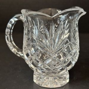 NORITAKE Hampton Hall Creamer, Cut Criss-Cross & Fan On Bowl Blown Glass